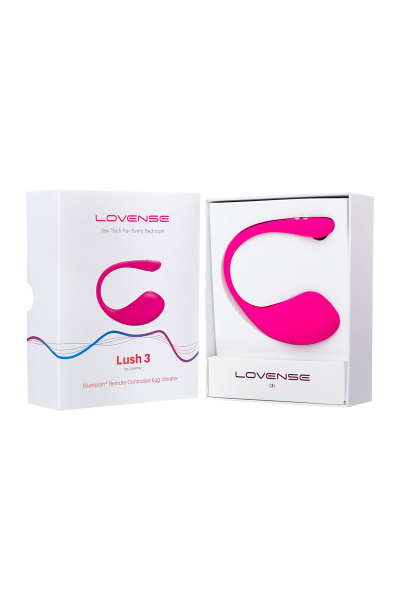 Виброяйцо Lovense Lush 3, силикон, розовый,18 см